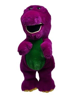 Vintage 1993 Barney The Dinosaur 13" Plush Lyons Group Purple Stuffed Animal Toy
